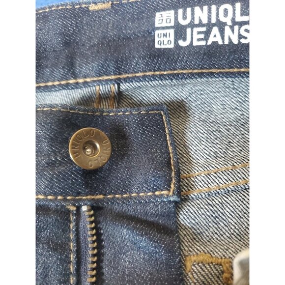 Uniqlo Selvedge Denim Jeans Slim Fit Pants Yellow Stiches Women's Size 30 - Picture 6 of 16